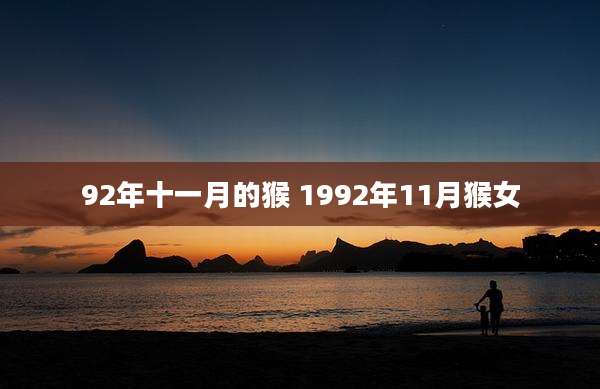 92年十一月的猴 1992年11月猴女
