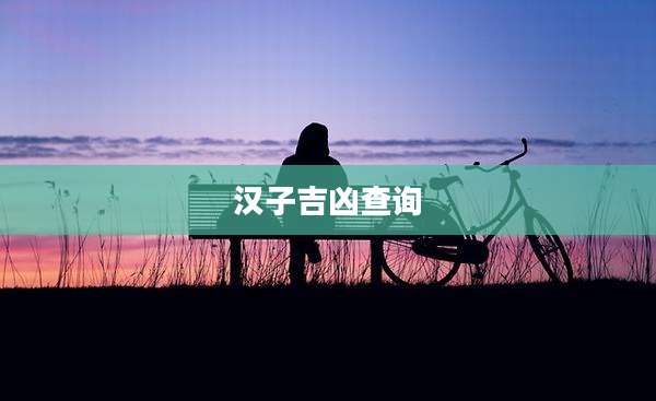 汉子吉凶查询