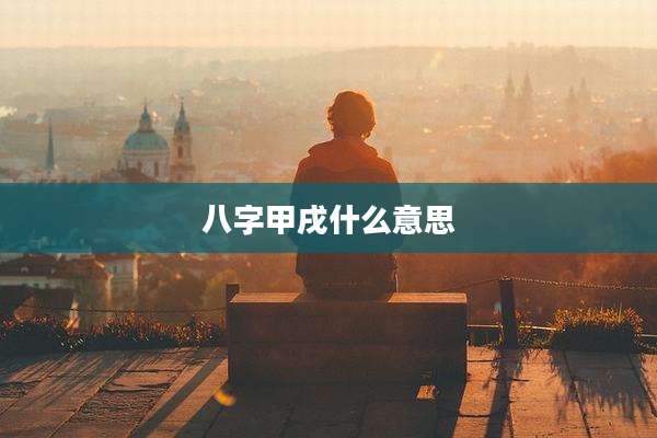 八字甲戌什么意思
