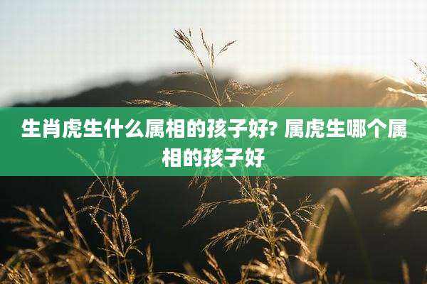 生肖虎生什么属相的孩子好? 属虎生哪个属相的孩子好