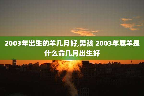 2003年出生的羊几月好,男孩 2003年属羊是什么命几月出生好