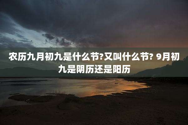 农历九月初九是什么节?又叫什么节? 9月初九是阴历还是阳历