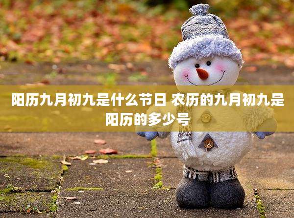 阳历九月初九是什么节日 农历的九月初九是阳历的多少号