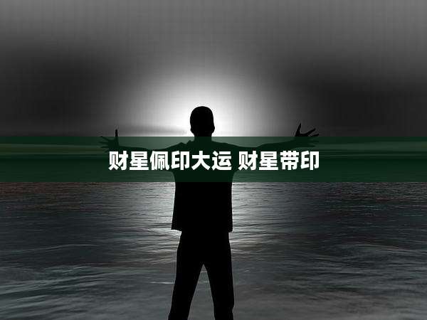 财星佩印大运 财星带印