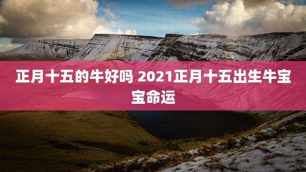 正月十五的牛好吗 2021正月十五出生牛宝宝命运