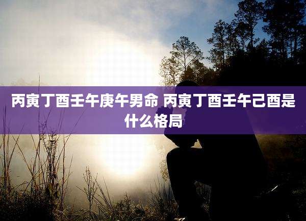 丙寅丁酉壬午庚午男命 丙寅丁酉壬午己酉是什么格局