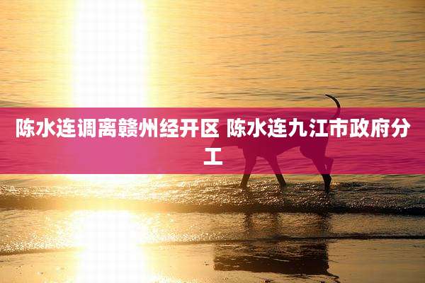 陈水连调离赣州经开区 陈水连九江市***分工