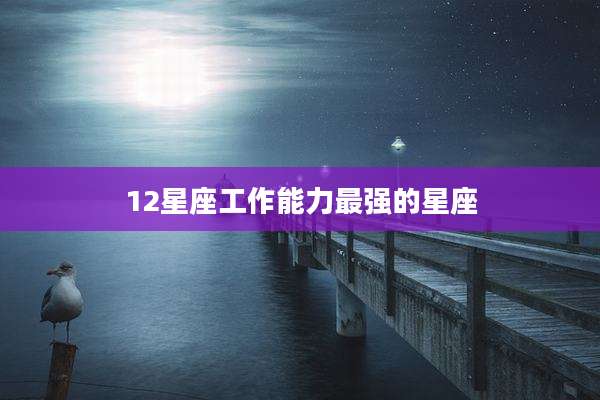 12星座工作能力最强的星座