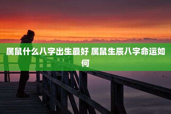 属鼠什么八字出生最好 属鼠生辰八字命运如何