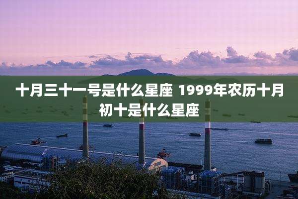 十月三十一号是什么星座 1999年农历十月初十是什么星座