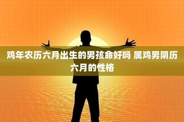 鸡年农历六月出生的男孩命好吗 属鸡男阴历六月的性格