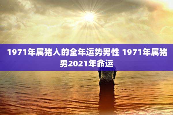 1971年属猪人的全年运势男性 1971年属猪男2021年命运