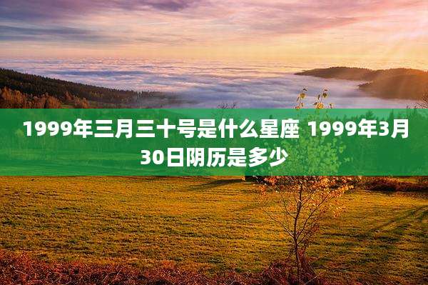 1999年三月三十号是什么星座 1999年3月30日阴历是多少