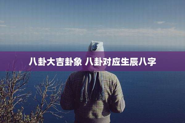 八卦大吉卦象 八卦对应生辰八字