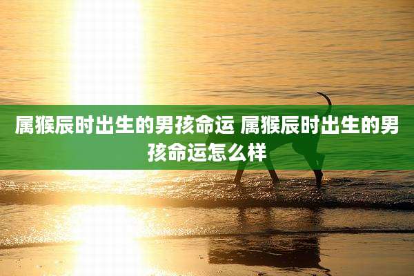 属猴辰时出生的男孩命运 属猴辰时出生的男孩命运怎么样