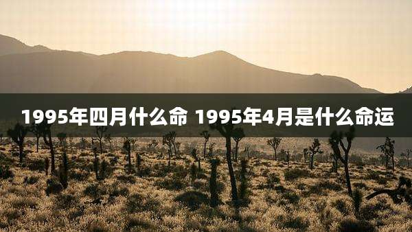 1995年四月什么命 1995年4月是什么命运