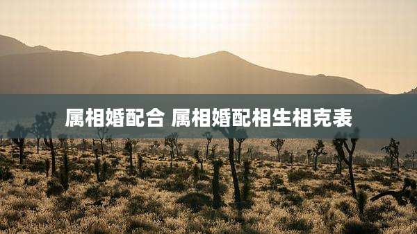 属相婚配合 属相婚配相生相克表