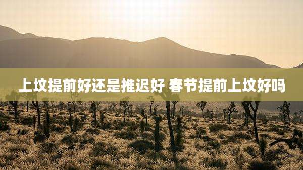 上坟提前好还是推迟好 春节提前上坟好吗