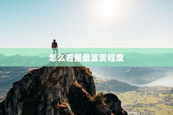 怎么看星盘富贵程度