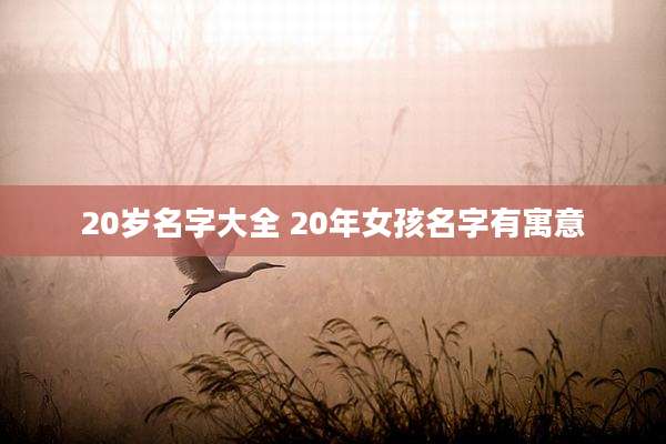20岁名字大全 20年女孩名字有寓意