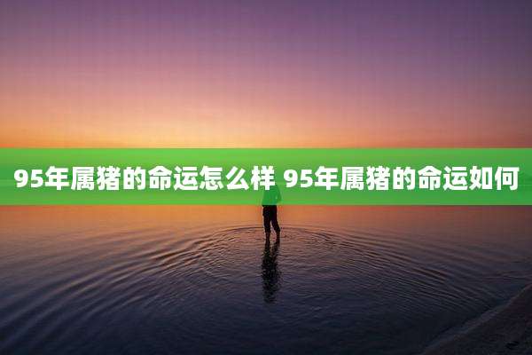 95年属猪的命运怎么样 95年属猪的命运如何