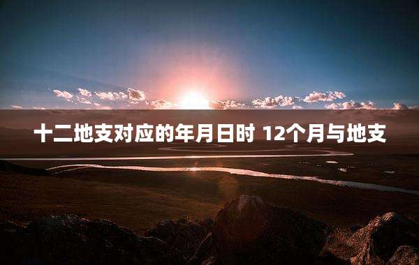 十二地支对应的年月日时 12个月与地支