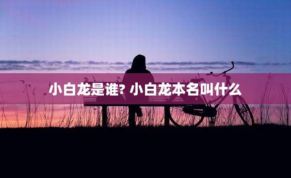 小白龙是谁? 小白龙本名叫什么