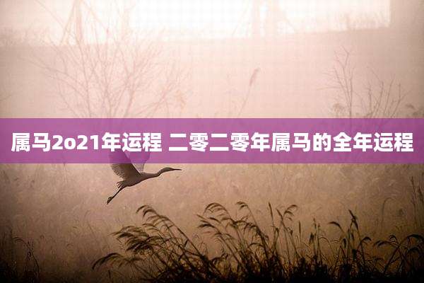 属马2o21年运程 二零二零年属马的全年运程