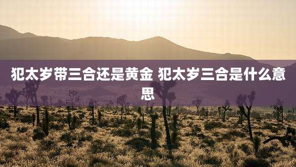 犯太岁带三合还是黄金 犯太岁三合是什么意思