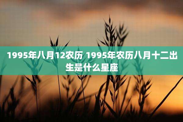 1995年八月12农历 1995年农历八月十二出生是什么星座