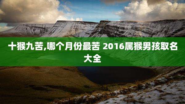 十猴九苦,哪个月份最苦 2016属猴男孩取名大全