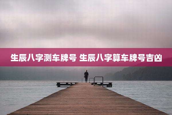 生辰八字测车牌号 生辰八字算车牌号吉凶