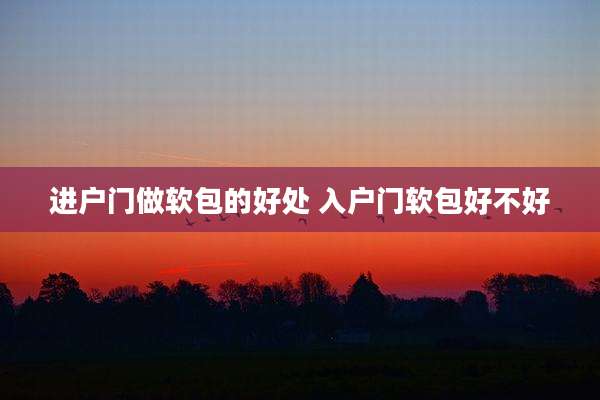 进户门做软包的好处 入户门软包好不好