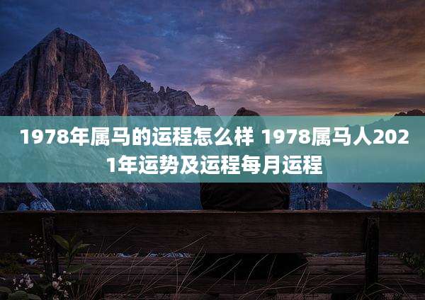 1978年属马的运程怎么样 1978属马人2021年运势及运程每月运程