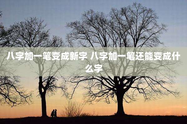 八字加一笔变成新字 八字加一笔还能变成什么字