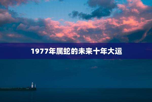 1977年属蛇的未来十年大运
