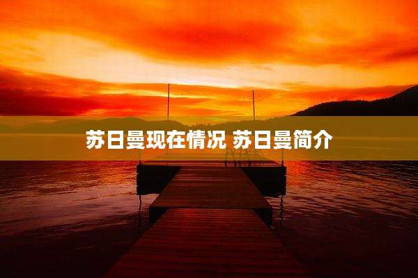 苏日曼现在情况 苏日曼简介