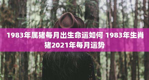 1983年属猪每月出生命运如何 1983年生肖猪2021年每月运势