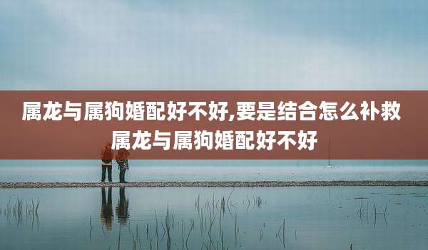 属龙与属狗婚配好不好,要是结合怎么补救 属龙与属狗婚配好不好