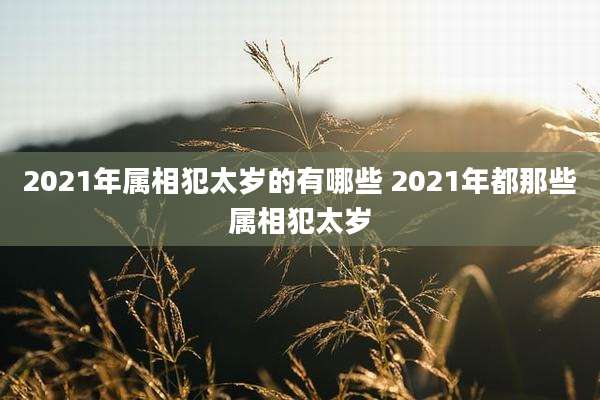 2021年属相犯太岁的有哪些 2021年都那些属相犯太岁