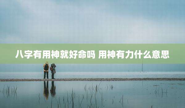八字有用神就好命吗 用神有力什么意思
