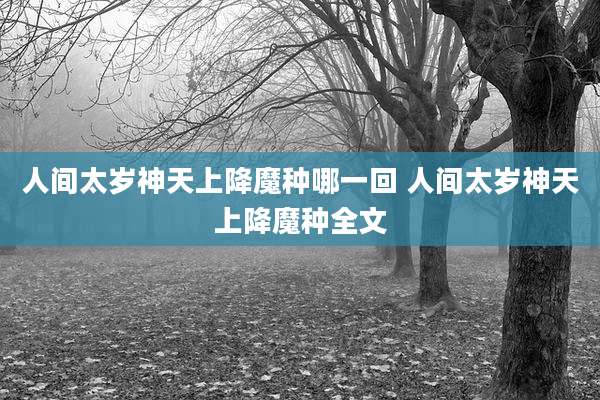 人间太岁神天上降魔种哪一回 人间太岁神天上降魔种全文