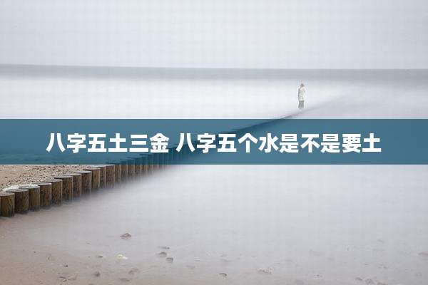 八字五土三金 八字五个水是不是要土