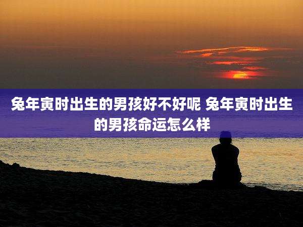 兔年寅时出生的男孩好不好呢 兔年寅时出生的男孩命运怎么样