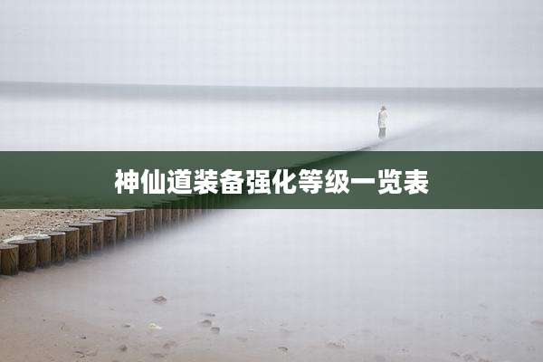 神仙道装备强化等级一览表