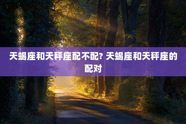 天蝎座和天秤座配不配? 天蝎座和天秤座的配对