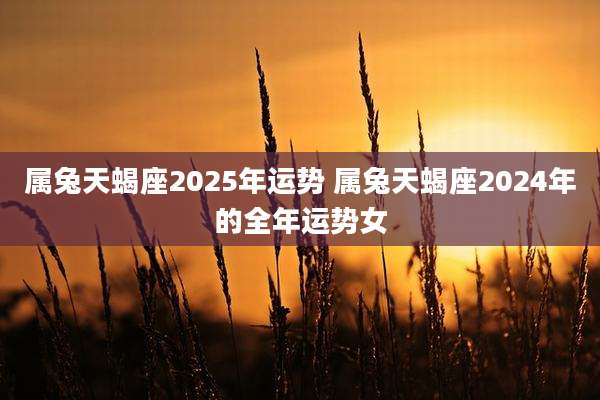 属兔天蝎座2025年运势 属兔天蝎座2024年的全年运势女