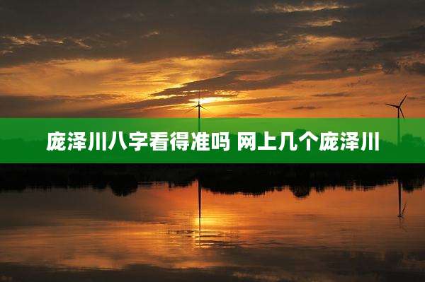 庞泽川八字看得准吗 网上几个庞泽川