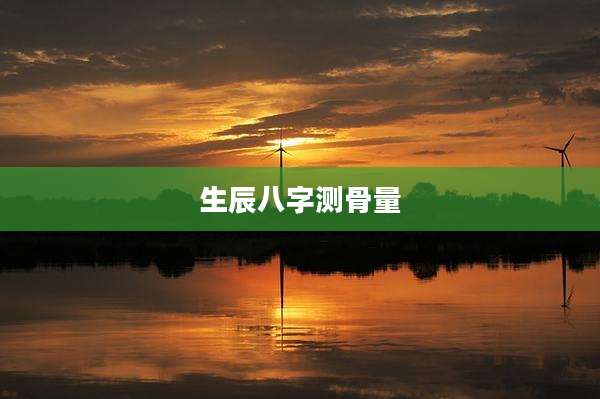 生辰八字测骨量