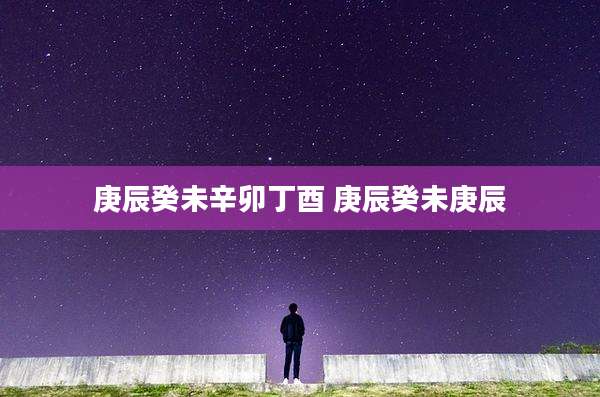 庚辰癸未辛卯丁酉 庚辰癸未庚辰